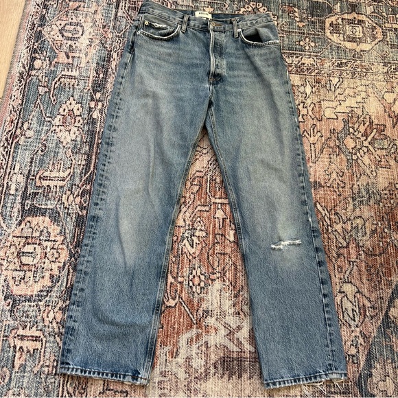 Agolde 90'S PINCH WAIST HIGH RISE STRAIGHT a154-1206 Size 29 Lightly Distressed - Picture 3 of 13